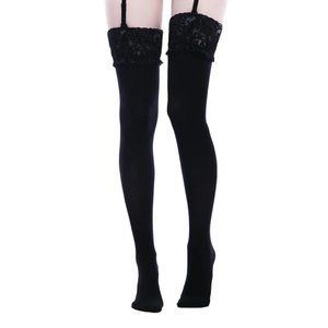 Killstar Stop Staring Thigh High Socks